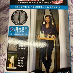 Magnetic Mesh Screen Door - Black